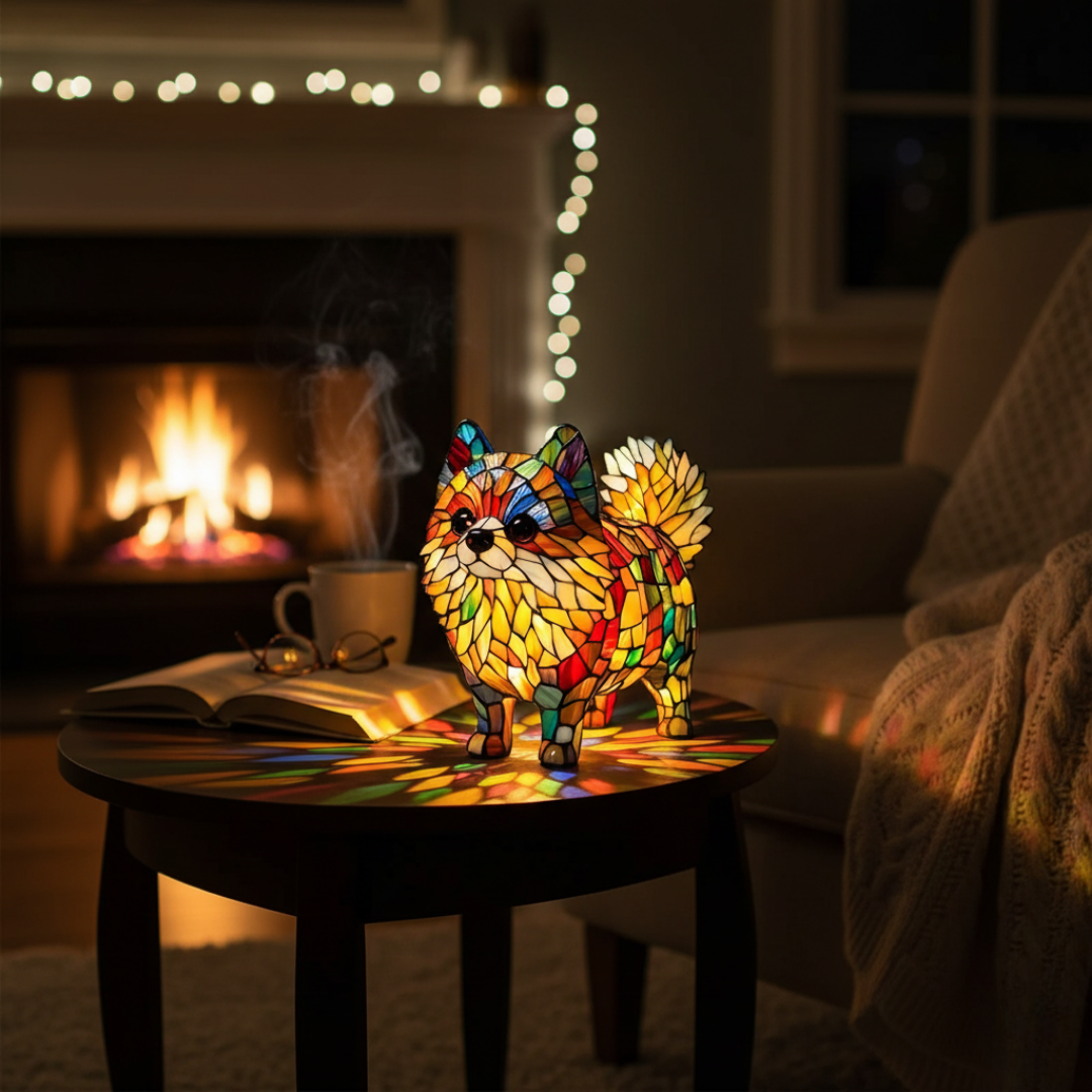 Pomerano des ewigen Glanzes und Licht der Kamin