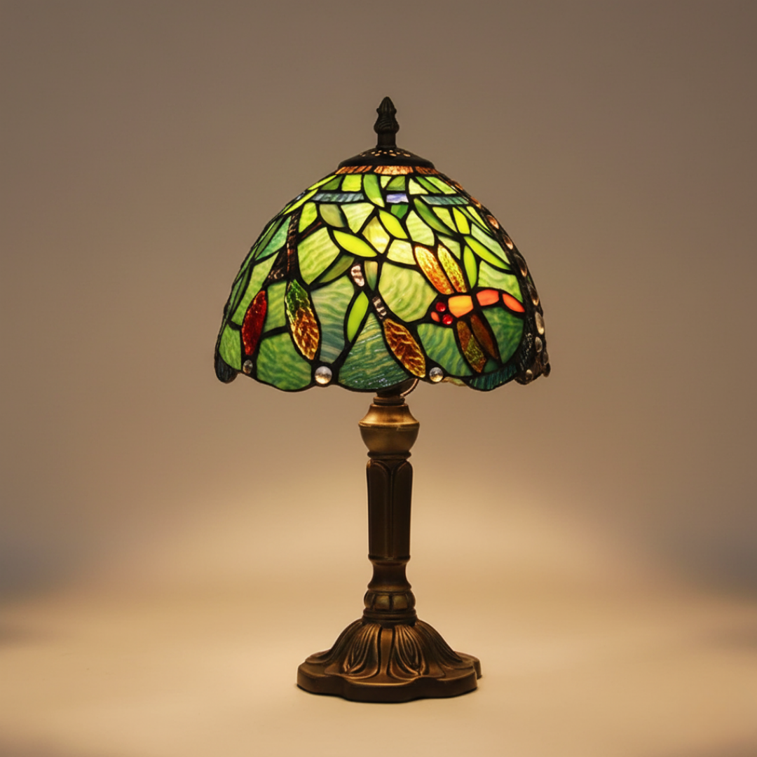 Tischlampe LED Buntglas Mediterran