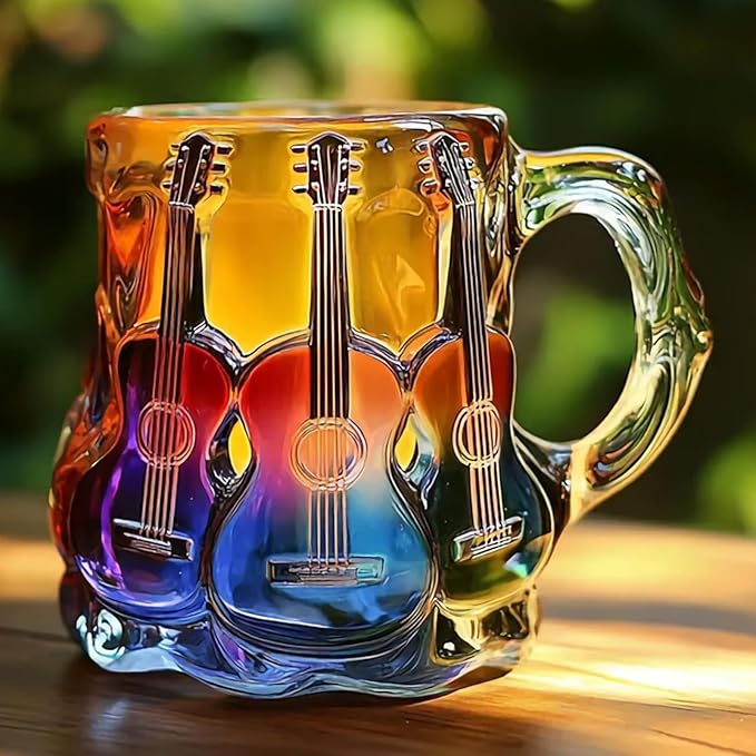Tasse Kunstsanal mit Design 3D de Gitarre