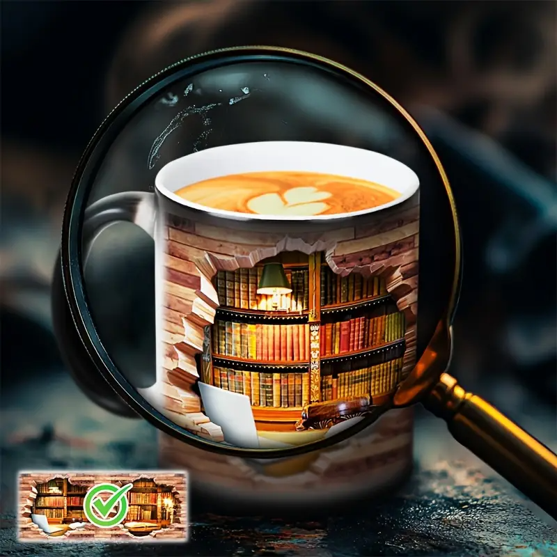 Tasse Keramik Charmante mit Thermoeffekt für Buchliebhaber